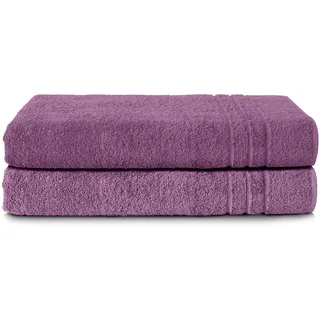 Komfortec Saunatuchset 80 x 200 cm lila 2 St.