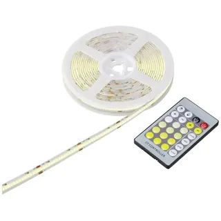 Sygonix SY-5773492 LED-Streifen-Komplettset mit Stecker 230 V 5 m Warmweiß bis Tageslichtweiß 1 St.