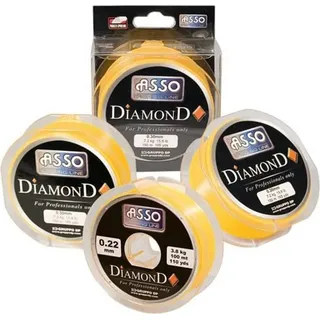 Asso Diamond 300 M Monofile Schnüre Gelb 0.220 mm Gelb 0.220 mm