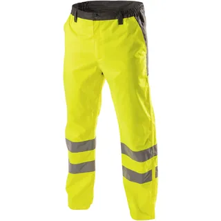 HÖGERT Technik Jade XL Warnschutz-Arbeitshose Herren gefüttert gelb – wasserdicht 2000 mm, reflektierende Streifen, Winterhose mit Taschen – EN ISO 20471, EN343, Winddicht, isoliert, robust