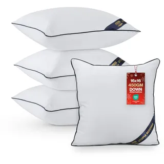 Utopia Bedding Kissen, Kissenfüllung für Bett und als Dekokissen, Sofakissen, Zierkissen für Couch (4, Weiß, 40x40 cm)