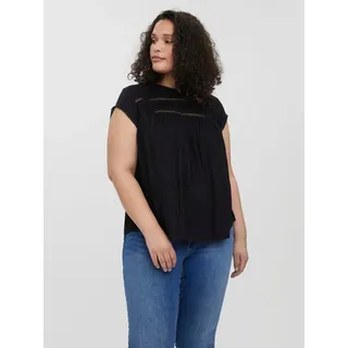 Vero Moda Curve Vmdebbie Pleat S/L Top WVN Ga Curve Noos Bluse, schwarz, 46, Große Größen EU