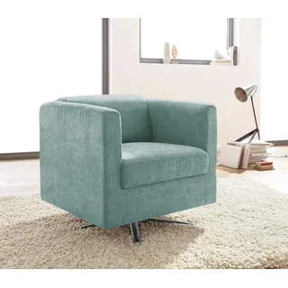 Home Affaire Cocktailsessel Bob Polyester 72 x 71 x 75 cm Grün drehbar mit Sternfuß