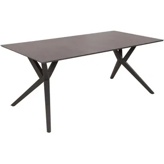 Garden Pleasure Gartentisch 180 x 90 x 75 cm Anthrazit/Beton/Steinbraun
