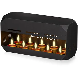 Teelichtofen für 10 Teelichthalter| Metall Hohe Sicherheit, einzigartiges Design & angenehme Wärme |Teelichtheizung | Tischofen | Kerzenofen | Teelichtkamin