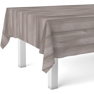 Martina Home Wachstuchtischdecke Wood, 250 x 140 cm, Braun