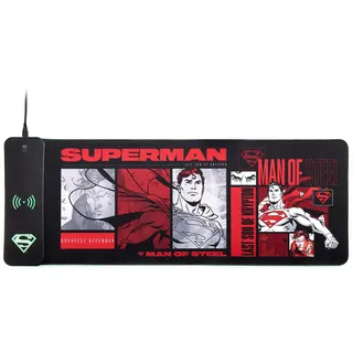 Numskull Games Superman XL RGB Gaming-Mauspad Rot/Schwarz
