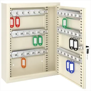 ACROPAQ TS42 Schlüsselschrank, Stahl, Weiß, Klein