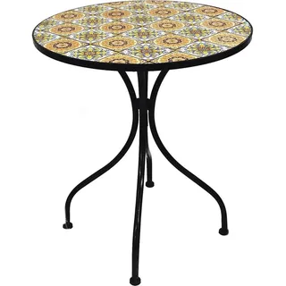 Mojawo Mosaik Bistrotisch Ø 60 x 70 cm Rot