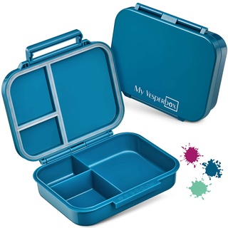 My Vesperbox – MINI BIA - Bento Box Kinder – NEUES MODEL – kompakter und leichter - Auslaufsicher & BPA Frei - Lunchbox – Brotdose - für Kindergarten und Schule (Petrol)