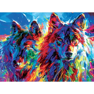 Buffalo Games - Blend COTA - Wölfe wahre Liebe - 1000-teiliges Puzzle für Erwachsene - Herausforderndes Puzzle perfekt für Spieleabende - Fertige Größe ist 26,75 x 19,75 cm