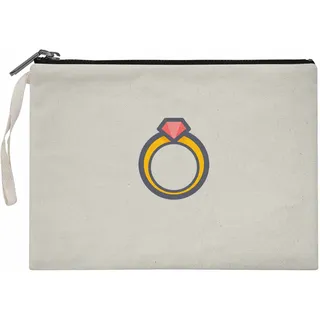 Bonateks Women's TRFCB100271 Damen Clutches, Beige, 25x5x18 cm