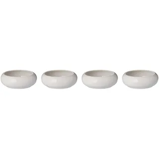 Butlers Schalen 4er-Set Boogy 15 cm , Creme , Keramik , 16x6x16 cm , Geschirr, Schalen & Schüsseln