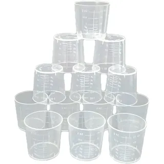 ULTNICE Messbecher Kunststoff 25 StüCk Mini Messbecher 60ML Mit Klare Graduierung PräZises Dosieren FüR KüChe Backen Labor Vielseitiger Kleiner
