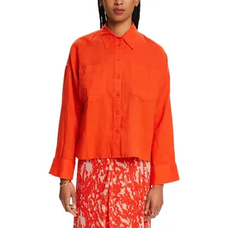 ESPRIT Damen 034ee1f312 Bluse, Bright Orange, XS EU