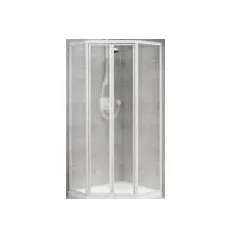 Duka Prima Fünfeckdusche MUFP1071 190cm weiß Kunststoffglas KA1 MUFP1071190WEIKA1