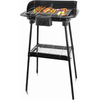 Standgrill elektrisch Tasty | Stand Elektrogrill mit Standfuß | BBQ Grill - Schwarz