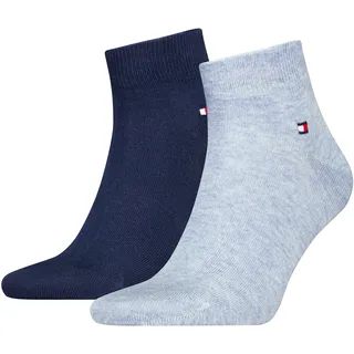Tommy Hilfiger TH Men Quarter Sneakersocken 2er Pack light blau melange 47-49