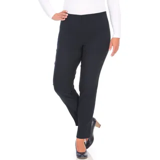 Stoffhose KJBRAND "Susie XS Ankle Bengaline", Damen, Gr. 48, N-Gr, blau (marine), Web, Obermaterial: 80% Viskose, 17% Polyamid, 3% Elasthan, unifarben, skinny fit knöchellang, Hosen Stoffhose, Sommerhose mit Schlupfbund