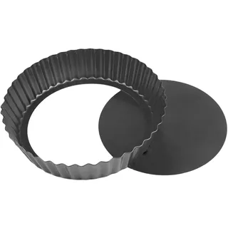 Quicheform 28 Cm, Extra Hohe Quicheform, Tarteform Mit Hebeboden Aus Karbonstahl, Quicheform Mit Hebeboden, Törtchenform Mit Hebeboden, Antihaftbeschichtete Quiche Backform Für Quiche Tarte Pie Stahl