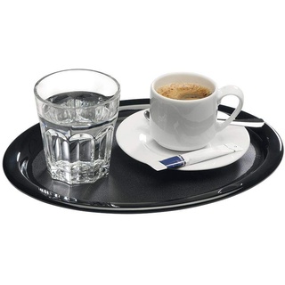 APS Tablett KAFFEEHAUS schwarz rund 20,0 x 26,0 cm