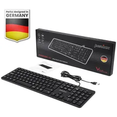 Bild von PERIBOARD-331 Großschrift-Tastatur, schwarz, LEDs weiß, USB, DE (11900 / PERIBOARD-331BDE)