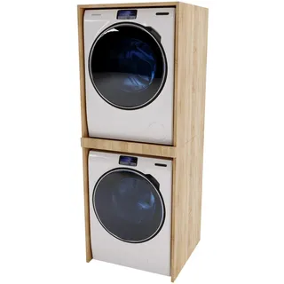 craftpak Waschmaschinenschrank für Waschmaschine & Wäschetrockner 66x180x65cm - 66cm X 180cm X 65cm
