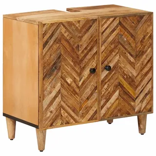 vidaXL Waschbeckenunterschrank Braun 62 x 33 x 58 cm Massivholz Mango - Braun