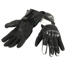 RIDER-TEC Handschuhe Moto Sommer & Zwischensaison Leder rt4302, schwarz/weiß, Größe M