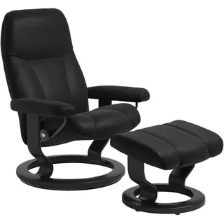 Stressless Relaxsesselset , Schwarz , Holz , Echtleder , Rindleder , Buche , Schichtholz , 75x100x71 cm , Lederauswahl, Stoffauswahl, Relaxfunktion , Wohnzimmer, Sessel, Ledersessel