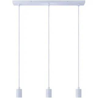 Paco Home HUGO SQ S 3-flg. Ø 4,4 cm zylinderförmig weiß