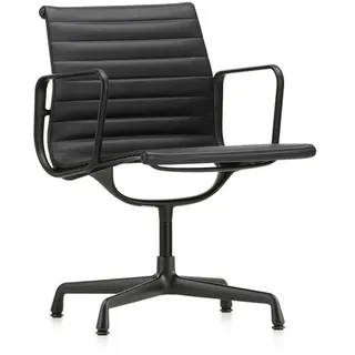 Vitra Besucherstuhl Alu-Chair schwarz, Designer Charles & Ray Eames, 83x57.5x59 cm