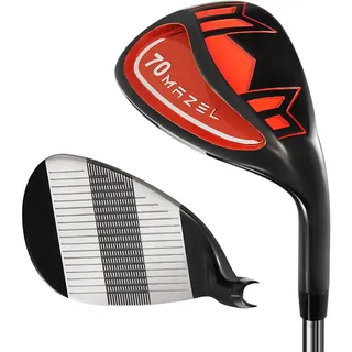 MAZEL Golf Lob Wedge 70 Grad 35 Zoll Rechtshänder, CNC gefräste Gesicht Sand Keil, Picthing Wedge (Single Orage, 70 Degree,RH)