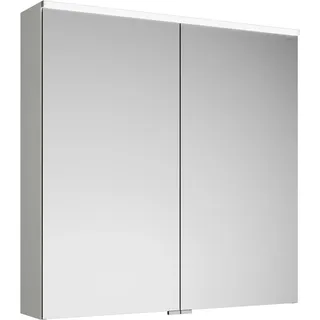 burgbad Eqio Spiegelschrank mit LED-Aufsatzleuchte, 2-türig, 800x800x170mm, SPGS080F2009, Korpus: Weiß Hochglanz