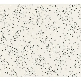 Vliestapete New Walls Grafisch Muster Glanz Leicht Strukt. Weiß Schwarz FSC®