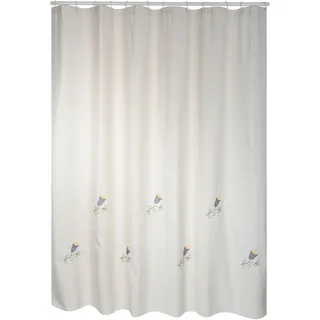 MSV Duschvorhang Algen/Pol 180 x 200 Prem. Tulip, 200 x 180 cm, Beige, 200x180 cm