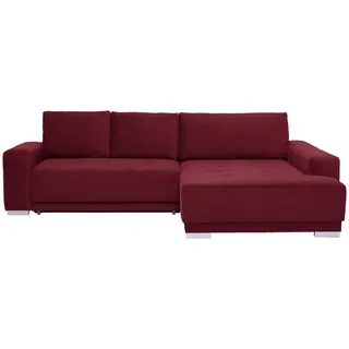 Cantus Ecksofa , Rot , Textil , Füllung: Schaumstoff , Ottomane rechts, L-Form , 293x195 cm , Stoffauswahl, seitenverkehrt erhältlich, Hocker erhältlich, Rücken echt , Wohnzimmer, Sofas & Couches, Wohnlandschaften, Ecksofas