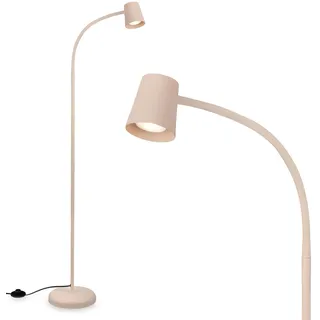 Brilo Stehleuchte Skriva Schwenkbar Fußtaster Beige 21 cm x 127,5 cm