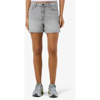 Noisy May Jeansshorts NOISY MAY "NMMONI HW DNM SHORTS AZ277LG NOOS", Damen, Gr. XL (42), N-Gr, blau (light grau denim), Denim/Jeans, Obermaterial: 99% Baumwolle, 1% Elasthan, unifarben, slim fit kurz, Jeans Jeansshorts