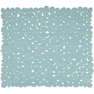 MSV – PVC-Duschmatte mit Kieselsteinen – 100% phthalatfreies PVC – 53 x 53 cm – Hellgrau – rutschfeste Oberfläche für Sicherheit und Komfort – Leicht zu reinigen
