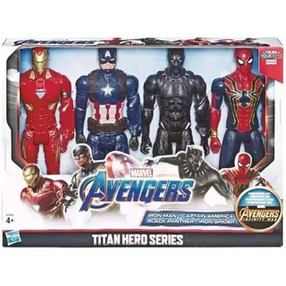 Avengers Sada 4 Figurek 30 cm erný Panter Iron Man Kapitan Amerika Spiderman od Hasbro - Bunt