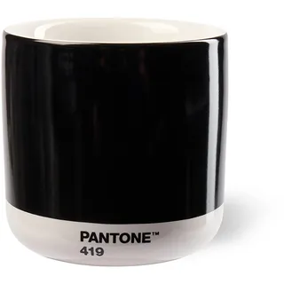 Pantone Porzellan Latte Macchiato Thermobecher, 220ml, Black 419 C