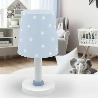Dalber Kinder Tischlampe Nachttischlampe kinderzimmer Star Light Sterne Blau, 82211T, E14