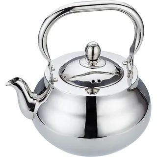 SANQIAHOME 2000ml Edelstahl-Teekanne mit Siebeinsatz, mit Teesiebgriff,Induktionsgeeignet verdickte