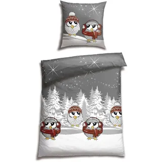 SCHIESSER Olsona aus weicher Baumwolle mit coolem Winter-Print« 2 Stk. tlg. MADE IN GREEN by OEKO-TEX®-zertifiziert Grau