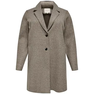 ONLY Carmakoma Damen Carnew Carrie Bonded Coat Otw Noos Mantel, Caribou/Detail:MELANGE, XL EU