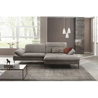 W.Schillig Eckcouch Leder 3-Sitzer Braun