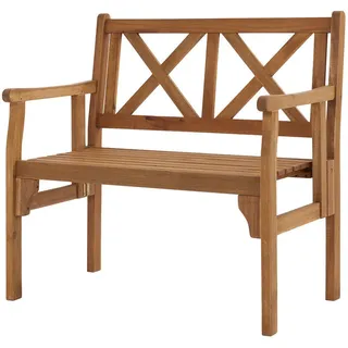 Butlers Gartenbank Lovebird , Braun , Holz, Holzwerkstoff , 90x90x55 cm , Gartenmöbel, Gartenbänke
