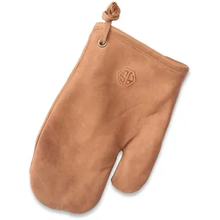 Grillhandschuhe aus Leder, gefüttert und hitzebeständiger Thermoschicht - Ofenhandschuhe – Lederhandschuh für BBQ, Küche und Kamin Thor (1x rechter HS)