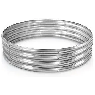 Land Guard Verzinktes Hochbeet-Set, verzinkter Pflanzgefäß, erhöhte Gartenkästen für den Außenbereich, runde große Metall-Hochbeet für Gemüse